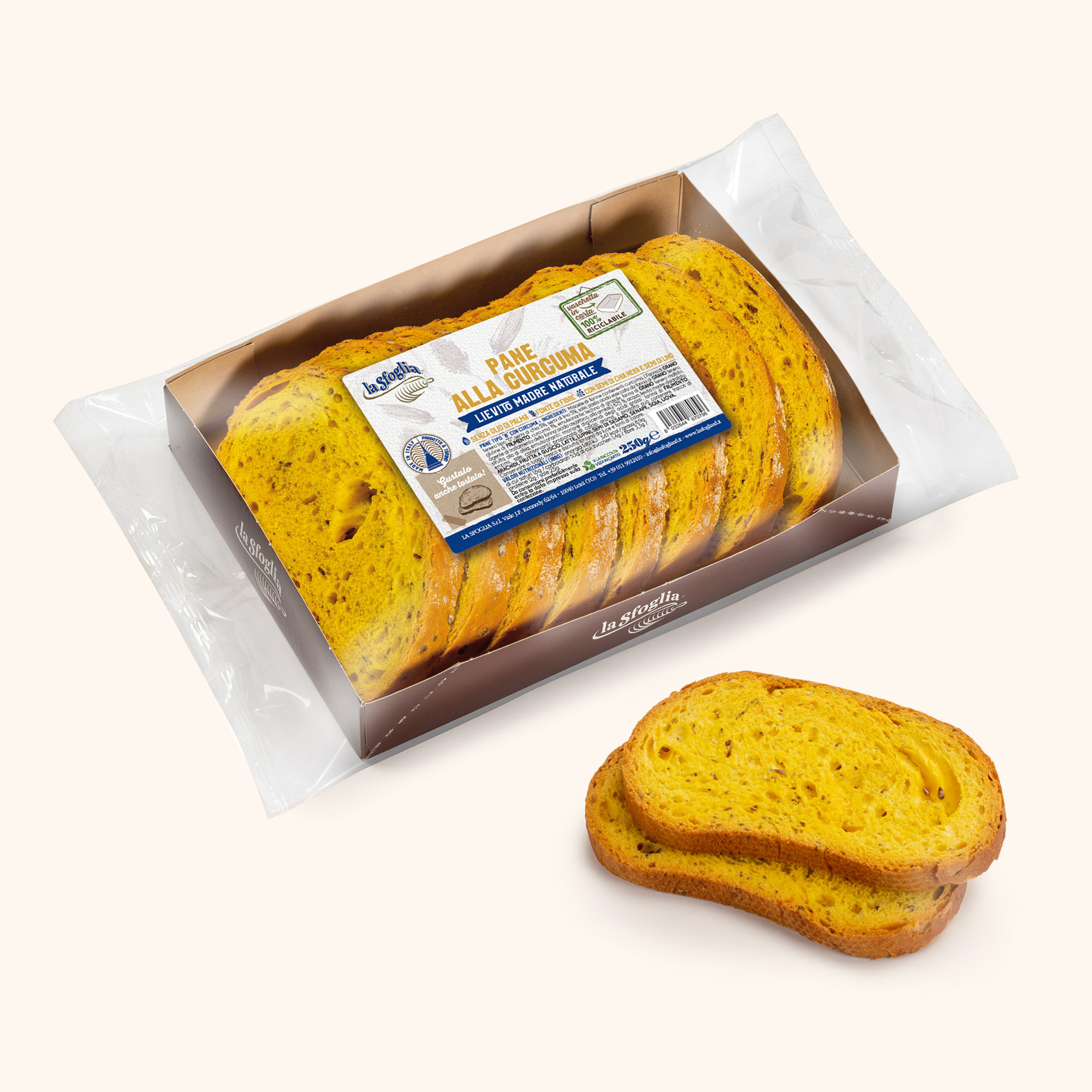 Pane Tipo Pugliese a Fette con Curcuma